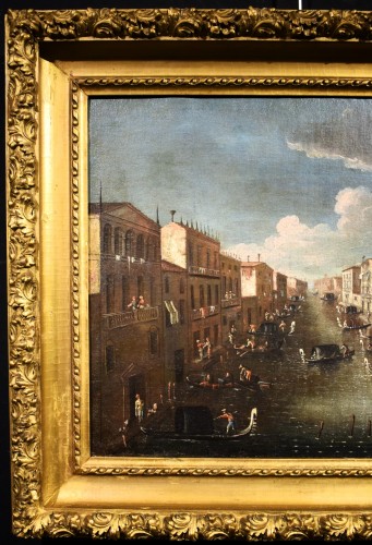 Tableaux et dessins Tableaux XVIIIe siècle - Venise, défilé de gondoles sur le canal - Gabriele Bella (Venise 1730-1799)